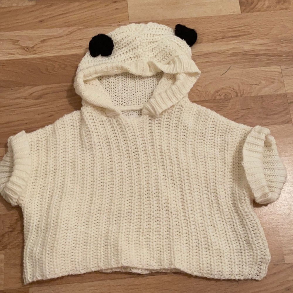 Knit poncho